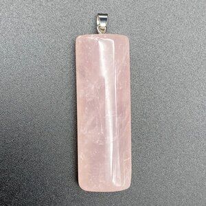 Rose Quartz Genuine Semi Precious Gemstone Pendant